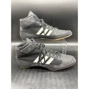Adidas HVC 2 Wrestling Shoes Sneakers Black White AQ3325 Mens Size 12